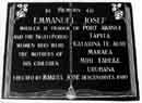 José's Memorial Stone
