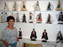 Descendant with her ceramic statues