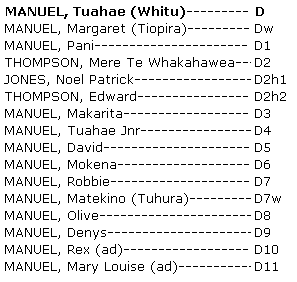 Whakapapa Tuahae Whitu Manuel