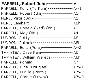 Whakapapa Robert John Farrell